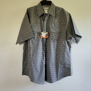 Wrangler Wrancher Shirt TSC Men's XL Paisley print short sleeve NWT